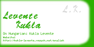 levente kukla business card